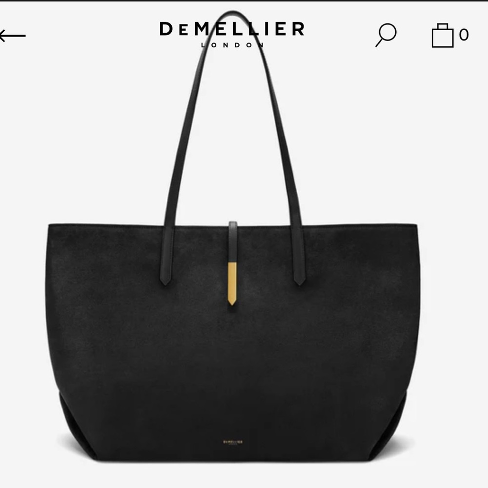 Demellier The Large Tokyo Suede Tote, Black
